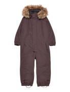 Coverall W. Fake Fur Outerwear Coveralls Snow-ski Coveralls & Sets Bur...