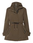 Tia Outerwear Parka Coats Khaki Green Reiss