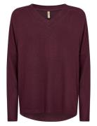 Sc-Biara Tops Knitwear Jumpers Burgundy Soyaconcept