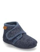 Slippers Wool Velcro Slippers Hjemmesko Blue En Fant