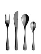 Atelier Mini - Børnebestik 4 Dele Sæt Sort Home Tableware Cutlery Cutl...