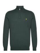 Cotton Merino Quarter Zip Jumper Tops Knitwear Half Zip Jumpers Green ...