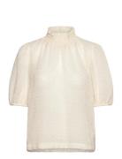 Helmasz Ss Blouse Tops Blouses Short-sleeved Cream Saint Tropez