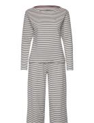 Jersey Ls Print Pj Set Pyjamas Nattøj Cream Tommy Hilfiger