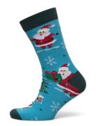 Christmas Bamboo Sock Underwear Socks Regular Socks Blue Lindbergh