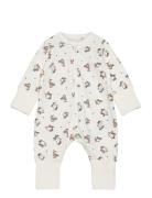 Nightsuit W. Aop Pyjamas Sie Jumpsuit Cream CeLaVi