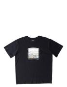 Sortedamssøen Organic T-Shirt Tops T-Kortærmet Skjorte Black Clean Cut...