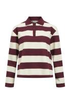 Objmillie L/S Lo Polo E Aw Fair 24 Tops T-shirts & Tops Polos Burgundy...