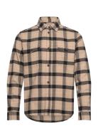 Lennon Flannel Check Overshirt Tops Shirts Casual Beige Les Deux