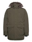 Everest Faux Fur Parka Jacket Parka Jakke Green Superdry