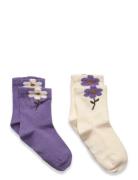 Socks W. 3D Effect  Socks & Tights Socks Purple Minymo