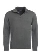 Barbour Cotton Hz Knit Designers Knitwear Half Zip Jumpers Grey Barbou...