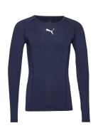 Liga Baselayer Tee Ls Sport Base Layer Tops Navy PUMA