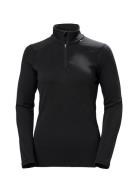 W Lifa Merino Midw 1/2 Zip Sport Base Layer Tops Black Helly Hansen