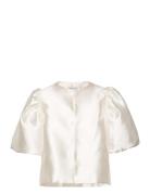 Cleo Blouse Designers Blouses Short-sleeved White Malina