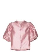 Cleo Blouse Designers Blouses Short-sleeved Pink Malina