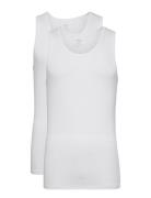 Tanktop 2-Pack Bamboo Fsc Tops T-shirts Sleeveless White Resteröds