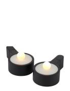 Amalia Tealight 2 Pcs Set Home Decoration Candles Led Candles Black Si...