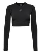 Asmc Tst Crop L Sport Crop Tops Long-sleeved Crop Tops Black Adidas By...