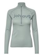 Rib Tech Half Zip Sport Base Layer Tops Grey Johaug