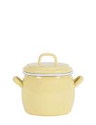 Bellied Pot With Lid 0,7 L Home Kitchen Pots & Pans Saucepans Yellow K...