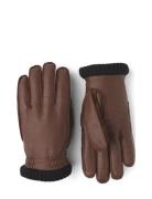 Deerskin Primaloft Rib Accessories Gloves Finger Gloves Brown Hestra