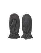 Pcnellie Leather Mittens Noos Accessories Gloves Thumb Gloves Black Pi...