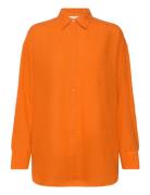 Os Linen Shirt Tops Shirts Linen Shirts Orange GANT