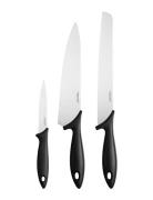 Essential Starter Set 3Pcs Home Kitchen Knives & Accessories Knife Set...