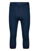 Dovre Long Johns With Fly 3/4 Length Bottoms Base Layer Bottoms Blue D...