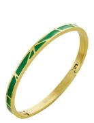 Rose Enamel Bangle Green/Gold Accessories Jewellery Bracelets Bangles ...