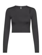 Onpemily Ls On Crop Train Top Sport Crop Tops Long-sleeved Crop Tops B...