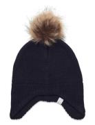 Baby Hat W. Detach Fake Fur Accessories Headwear Hats Winter Hats Navy...