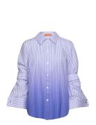 Sgnora, 2000 Printed Poplin Designers Shirts Long-sleeved Blue STINE G...