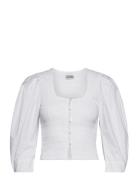 Cotton Poplin Designers Blouses Long-sleeved White Ganni