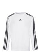 J Tr-Es 3S Ls Sport T-shirts Long-sleeved T-Skjorte White Adidas Sport...