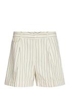 Striped Pleated Short Bottoms Shorts Bermudas Cream Lauren Ralph Laure...