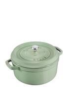 Cocotte Cast Iron, Sage Green Home Kitchen Pots & Pans Casserole Dishe...