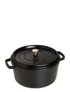 La Cocotte - Round Cast Iron Home Kitchen Pots & Pans Casserole Dishes...