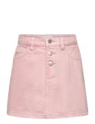 Denim Skirt With Buttons Dresses & Skirts Skirts Denim Skirts Pink Man...