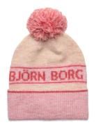 Borg Pom Beanie Sport Women Sport Accessories Sport Beanies Pink Björn...