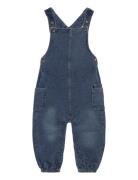 Overall Sweat Denim Bottoms Dungarees Blue Minymo