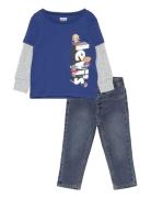 Levi's® 2Fer Skater Denim Set Sets Sets With Long-sleeved T-shirt Blue...