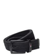 Denton Elastic Accessories Belts Braided Belt Black Tommy Hilfiger