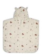 Flor Muslin Poncho Home Bath Time Bath Poncho Multi/patterned Nuuroo