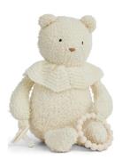 Activity Bear, Bouclé Merino Wool Toys Soft Toys Teddy Bears White Sma...