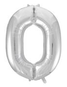 Foil Balloon Number 0 Silver 86 Cm Home Kids Decor Party Supplies Silv...