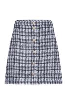 Yasbucana Hw Boucle Skirt Skirts Short Skirts Navy YAS