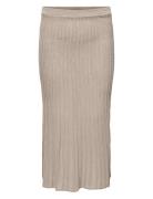 Cartess Midi Skirt Knt Skirts Knee-length & Midi Skirts Beige ONLY Car...