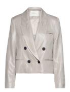 Cmnatula-Blazer Blazers Cropped Blazers Silver Copenhagen Muse